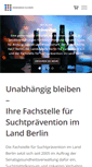 Mobile Screenshot of berlin-suchtpraevention.de